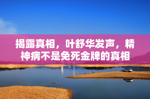 揭露真相，叶舒华发声，精神病不是免死金牌的真相