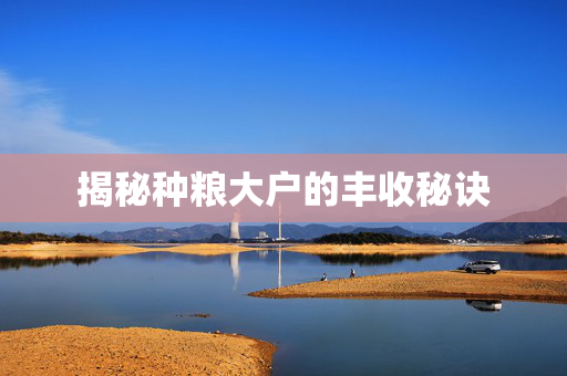 揭秘种粮大户的丰收秘诀