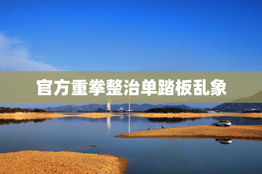 官方重拳整治单踏板乱象