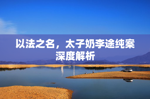 以法之名，太子奶李途纯案深度解析