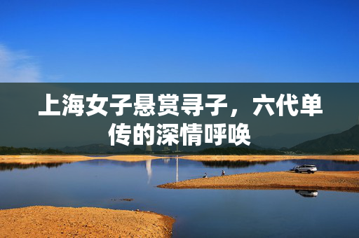 上海女子悬赏寻子，六代单传的深情呼唤