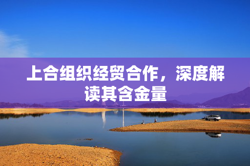 上合组织经贸合作，深度解读其含金量