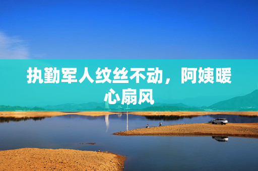 执勤军人纹丝不动，阿姨暖心扇风