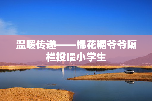 温暖传递——棉花糖爷爷隔栏投喂小学生